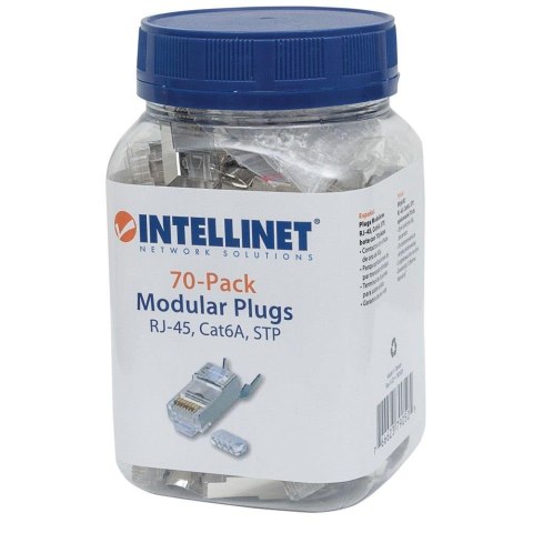 Wtyk Intellinet RJ45 8P/8C STP Cat.6a drut / linka 50szt.