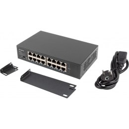 Switch niezarządzalny Lanberg 16x 1Gb Gigabit Ethernet Rack 10