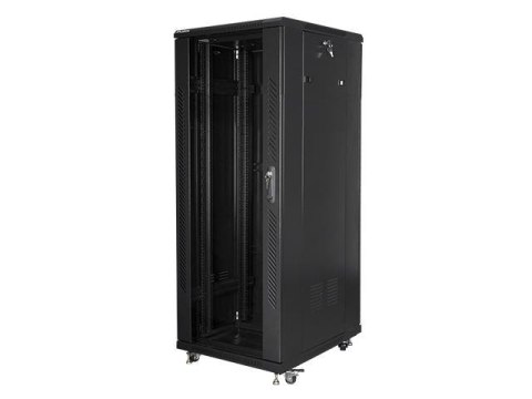 Szafa instalacyjna Rack stojąca 19" 32U 600x800 czarna Lanberg (flat pack)