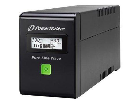 Zasilacz awaryjny UPS Power Walker Line-Interactive 800VA 2xPL230V RJ11/45 IN/OUT USB LCD