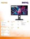 Benq Monitor 27 cali PD2705Q LED 5ms/QHD/IPS/HDMI/DP/USB