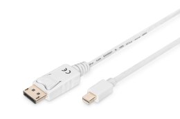 Kabel DisplayPort DIGITUS DP/M-DPmini /M, 1.1a biały, 2m