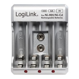 LogiLink Ładowarka do akumulatorów Ni-Mh, Ni-Cd, AA, AAA, 9V