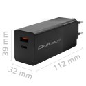 Qoltec Ładowarka GaN Power Pro | 1xUSB-C | 1xUSB | 100W | 5-20V | 1.5-5A| PD | Czarna