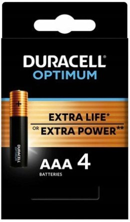 Duracell Baterie Optimum AAA LR3 blister 4 sztuki