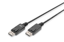 Kabel DisplayPort DIGITUS z zatrzaskami 1080p 60Hz FHD Typ DP/DP M/M czarny 1m