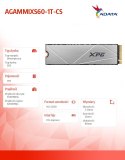 Adata Dysk SSD XPG S60BLADE 1TB PCIe 4x4 5/3.2GB/s M2