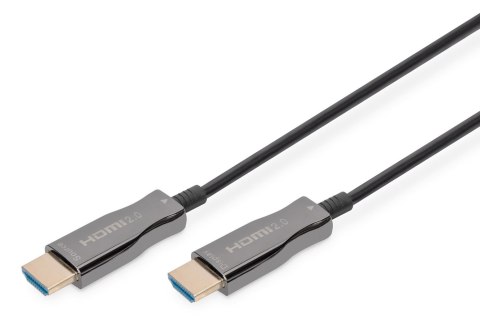 Kabel DIGITUS połączeniowy hybrydowy AOC HDMI 2.0 Premium High Speed Ethernet 4K60Hz UHD HDMI A/HDMI A M/M czarny 30m