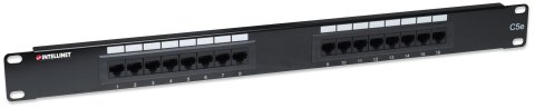 Patch panel Intellinet 1U Rack 19" UTP Cat5e 16-portowy