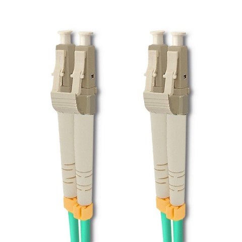 Qoltec Patchcord światłowodowy LC/UPC-LC/UPC | MM | 50/125 | OM3 | 1m