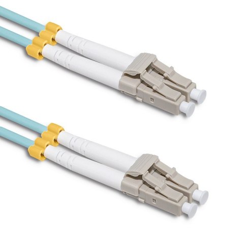 Qoltec Patchcord światłowodowy LC/UPC-LC/UPC | MM | 50/125 | OM3 | 1m
