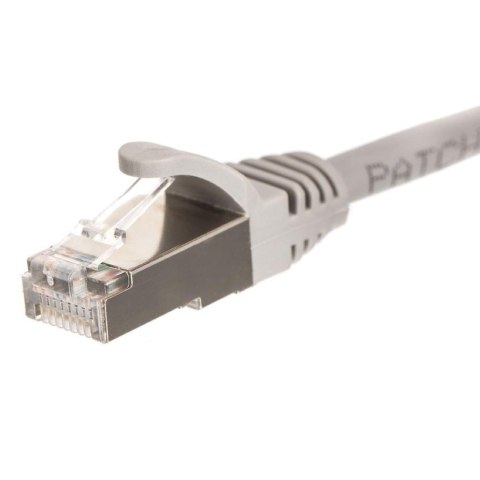 Patchcord RJ45, Netrack osłonka zalewana, kat. 6 FTP/STP, 0,5m szary