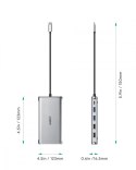 AUKEY CB-C78 aluminiowy HUB USB-C | 12w1 | RJ45 Ethernet 10/100/1000Mbps | 2xUSB 3.1 | 2xUSB 2.0 | 2xHDMI 4k@30Hz | VGA | SD i microSD