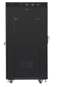 Lanberg Szafa instalacyjna RACK stojąca 19 cali 37u 800x1000 czarna drzwi szklane LCD (flat pack)