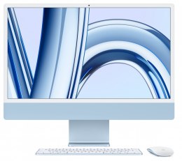 Apple IMac 24 cale: M3 8/8, 8GB, 256GB SSD - Niebieski