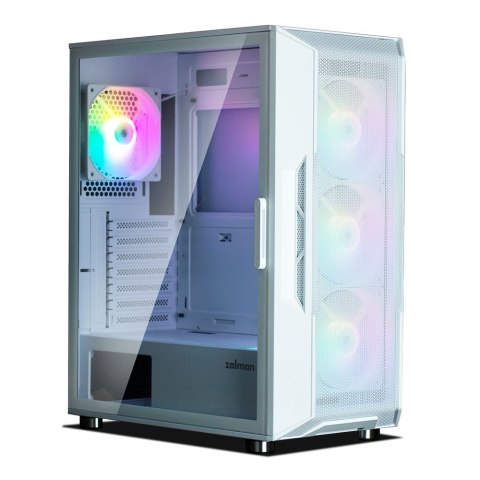 Zalman Obudowa I3 Neo ATX Mid Tower RGB 4xwentylator, biała