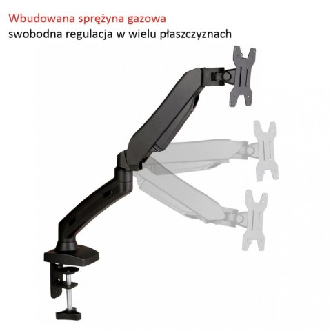 ART Uchwyt biurkowy na sprężynie gazowej do 1 monitora LCD/LED 13-27" L-11GD