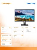 Philips Monitor 275S1AE 27 cali IPS DVI HDMI DP Pivot