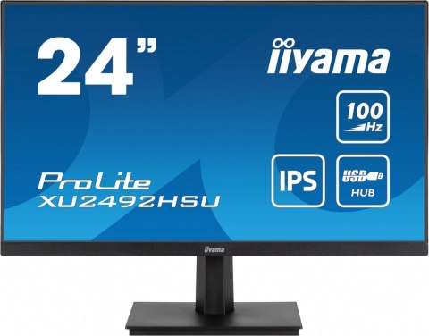 IIYAMA Monitor 23.8 cala XU2492HSU-B6 IPS,FHD,HDMI,DP,100Hz,4xUSB3.2,SLIM,2x2W