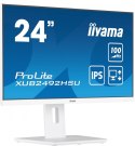 IIYAMA Monitor 23.8 cala XUB2492HSU-W6 IPS,HDMI,DP,100Hz,SLIM,HAS(150mm),4xUSB