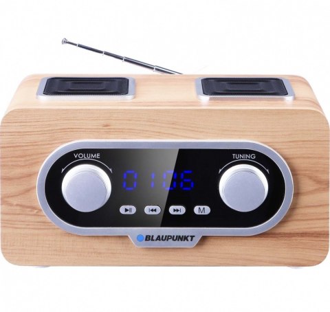 Blaupunkt Radio przenośne FM PLL SD/USB/AUX z akumulatorem i zegarkiem