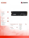 Kingston Dysk SSD KC3000 512GB PCIe 4.0 NVMe M.2