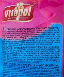 VITAPOL Premium pokarm pełnowartościowy dla nimfy 1kg