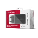 AXAGON ACU-PQ45 Ładowarka sieciowa 2-port QC3.0,4.0/AFC/FCP/PPS/Apple + PD type-C, 45W, Czarna