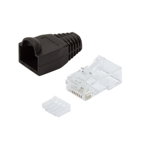 LogiLink Wtyki RJ45 CAT.6 100szt. UTP z osłoną, czarne