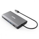 Unitek HUB 8-w-1 USB-C 3.1; HDMI; VGA; RJ45; SD; PD 100W; D1019B