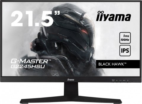 IIYAMA Monitor 22 cale G2245HSU-B1 IPS,FHD,100Hz,1ms,2xUSB,HDMI,DP,2x2W, FreeSync