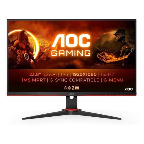 Monitor AOC 23,8" 24G2SPAE/BK VGA HDMI 2xDP głośniki 2Wx2