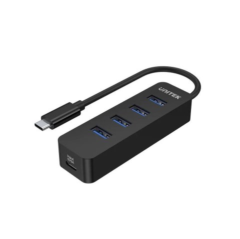 HUB USB-C Unitek H1117B 4xUSB-A 3.1, aktywny, 10W