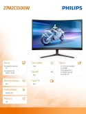 Philips Monitor 27 cali Evnia 27M2C5500W Curved VA 240Hz HDMIx2 DPx2 HAS