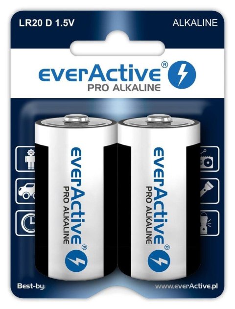 Baterie alkaliczne D/LR20 everActive Pro Alkaline 2 sztuki