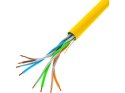 Lanberg Kabel UTP Kat.5E CU 305 m drut FLUKE LCU5-12CU-0305-Y żółty