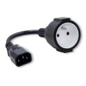 Qoltec Adapter IEC 320 C14 / FRENCH | 0.15m
