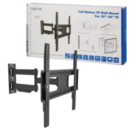 Uchwyt ścienny LogiLink do telewizora LCD/LED nachylenie -20°/+10°, VESA 400x400, 32-55