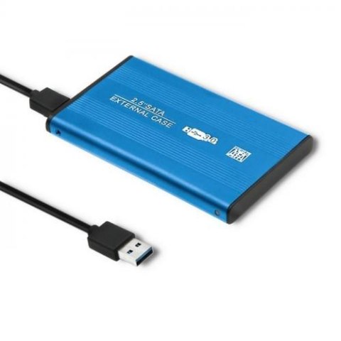 Obudowa zewnętrzna Qoltec do dysków HDD/SSD 2.5" SATA3/USB 3.0 (niebieska)