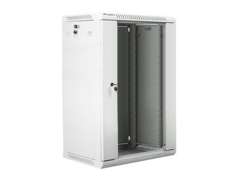 Lanberg Szafa instalacyjna wisząca 19 cali 18U 600X450mm szara (drzwi szklane)