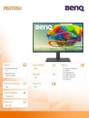 Benq Monitor 27 cali PD2705U LED 5ms/QHD/IPS/HDMI/DP/USB