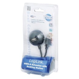 LogiLink Kabel przedłużacz USB 2.0 ze stacją dokujacą