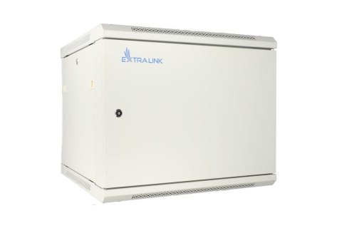 Extralink Szafka wisząca rack 12U 600x450 szara metalowe drzwi