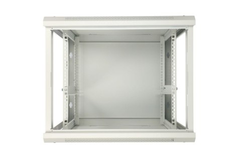 Extralink Szafka wisząca rack 12U 600x450 szara metalowe drzwi