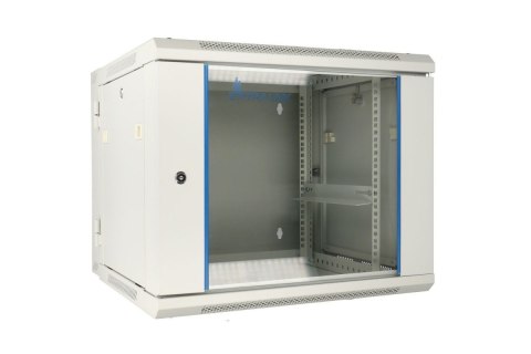 Extralink Szafka wisząca rack 9U 600x600 szara dwusekcyjna