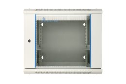 Extralink Szafka wisząca rack 9U 600x600 szara dwusekcyjna