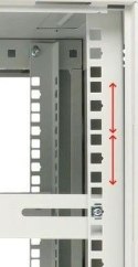 Extralink Szafka wisząca rack 9U 600x600 szara dwusekcyjna