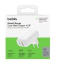 Belkin Ładowarka sieciowa BoostCharge 42W USB-C 3 0W USB-A 12W biała