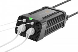 Technaxx Deutschland GmbH & Co. KG TE16 Przetwornica (falownik) o mocy ciągłej 1.200W (2x VAC 230V / 2x USB)