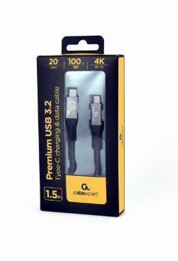 Gembird Kabel Premium USB-C 3.2 gen 2 20 Gbps 100W 1.5m PD
